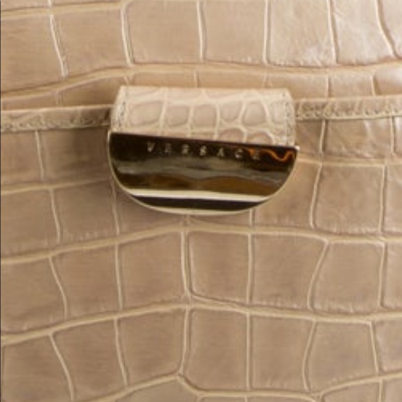 Versace Crocodile and Leather Tote . Beautiful and soft . - Picture 5 of 8